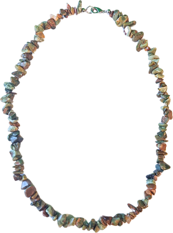 Ryolit halsband med splitstenar, 45 cm