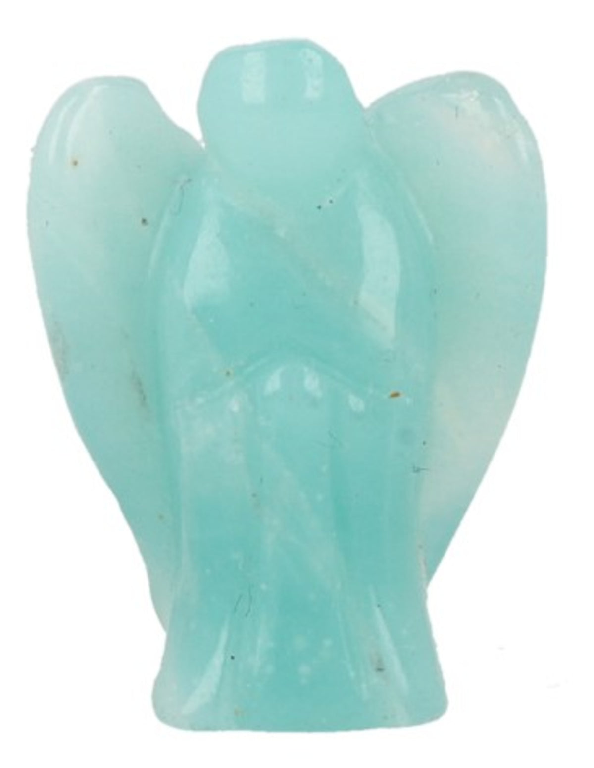 Amazonit ängel, stående figur, blågrön, 2 cm
