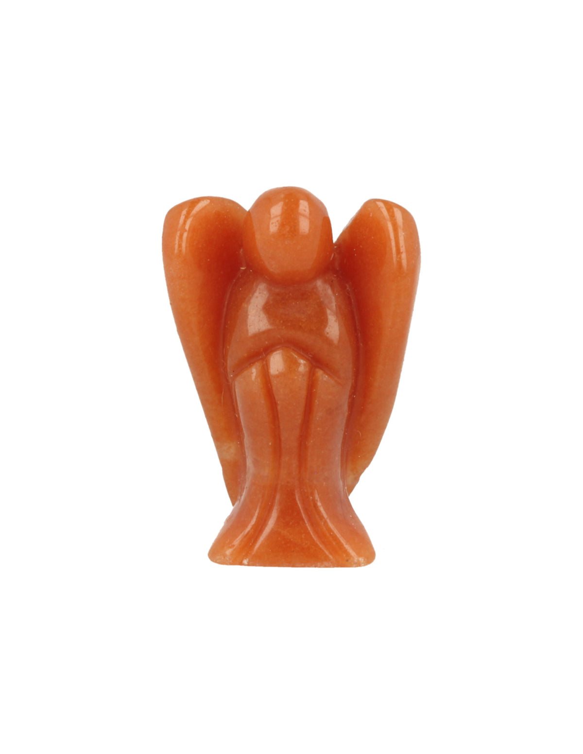 Aventurin ängel, stående, orange, 35 mm