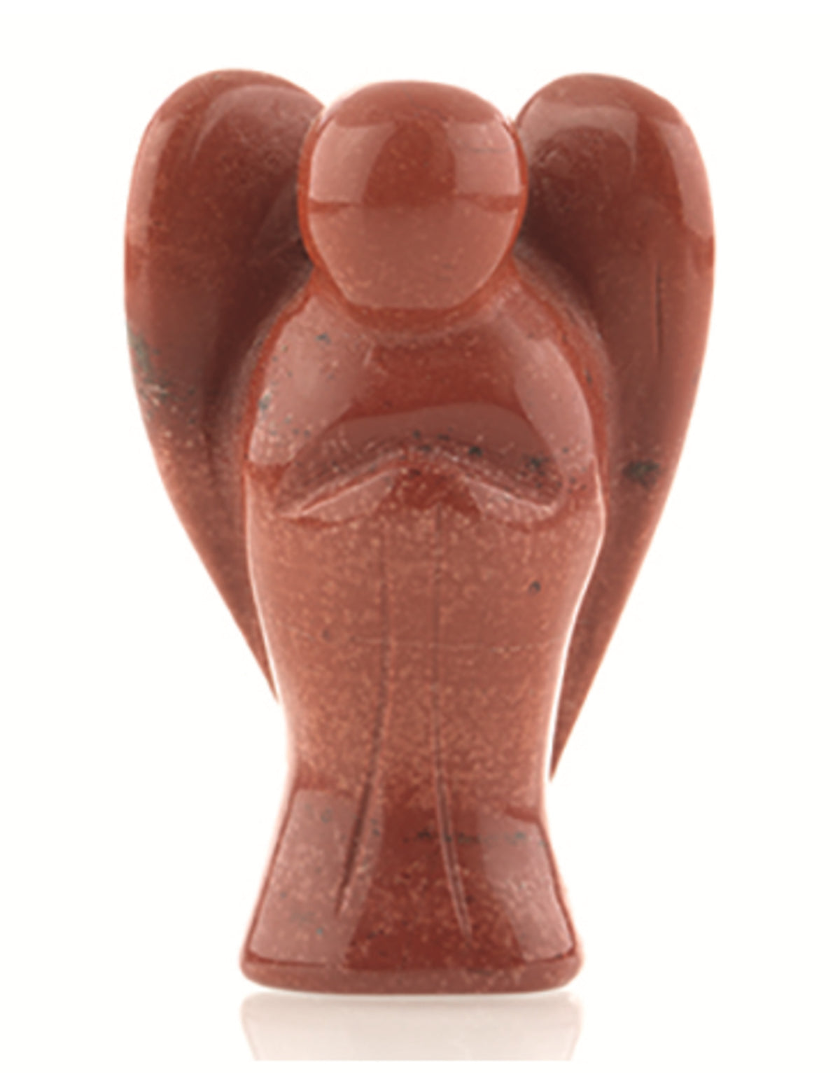 Röd jaspis ängel, stående, 5 cm