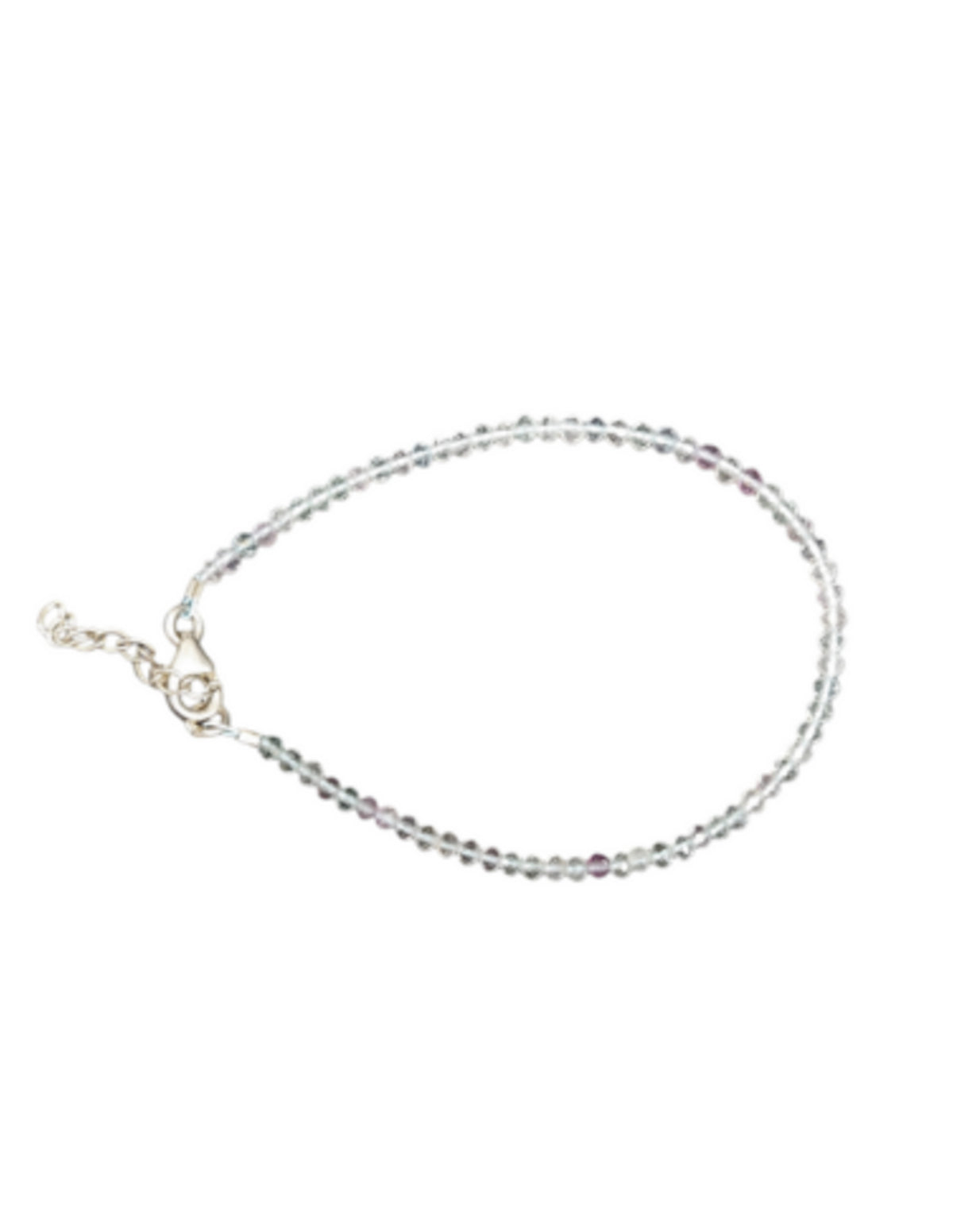 Fluorit armband, Summer Vibes, 925 silverlås