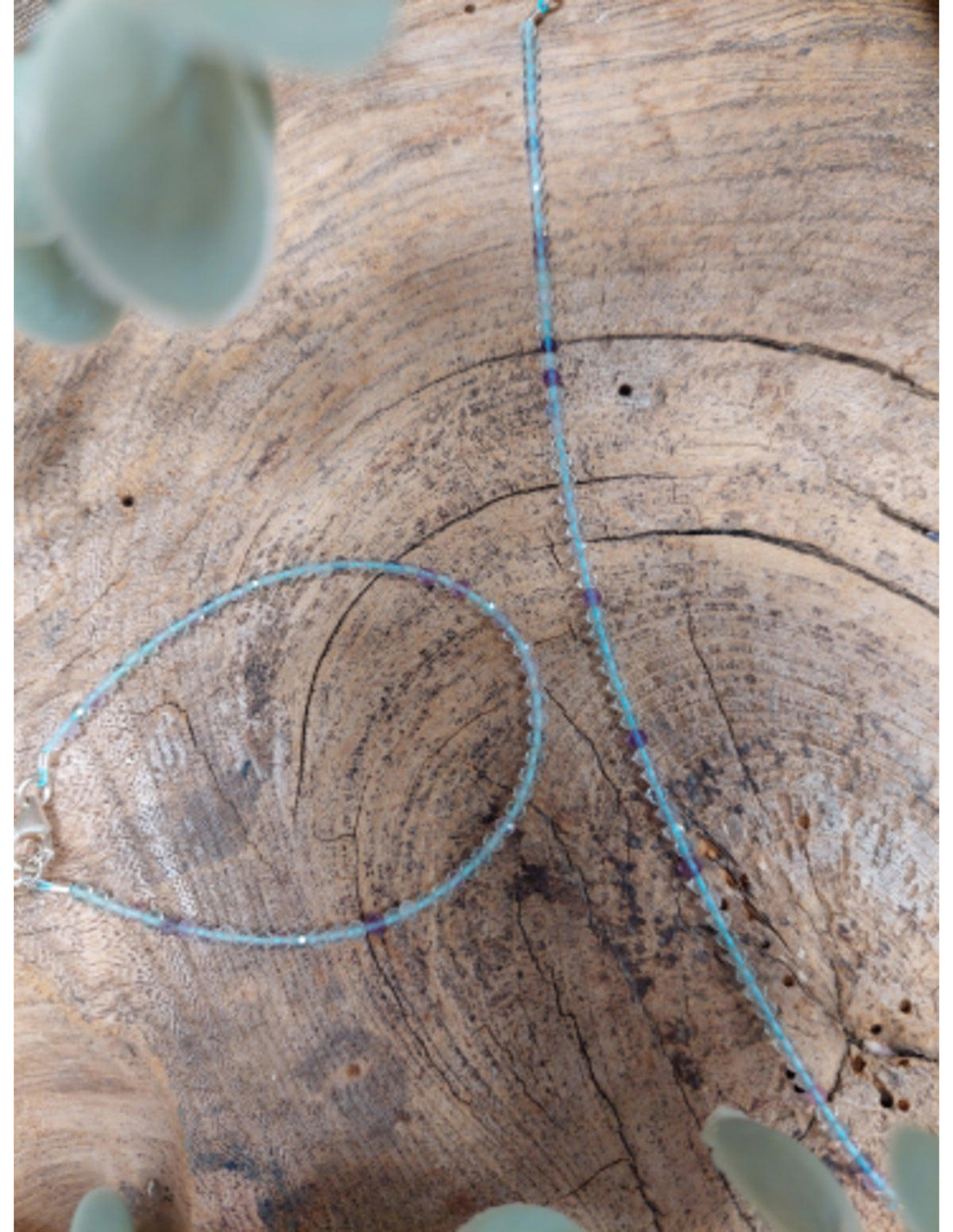 Fluorit armband, Summer Vibes, 925 silverlås