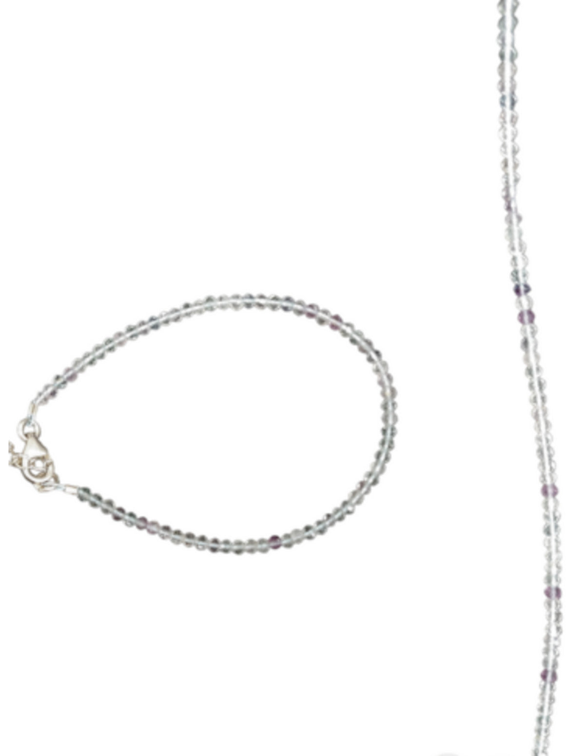 Fluorit armband, Summer Vibes, 925 silverlås