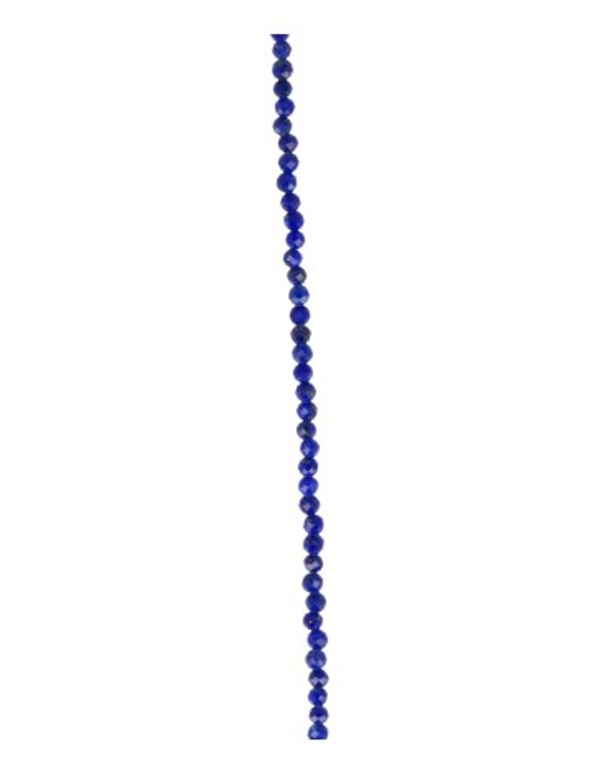 Lapis lazuli halsband, 2 mm fasettslipade pärlor, 44 cm
