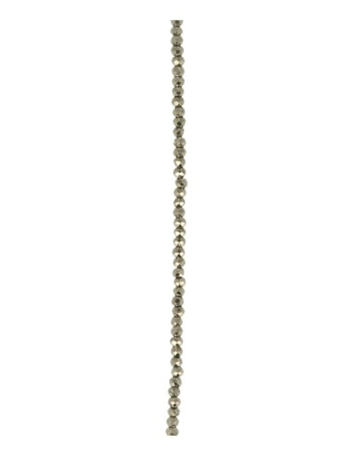 Pyrit halsband, fasettslipade stenar, silverlås, 44 cm