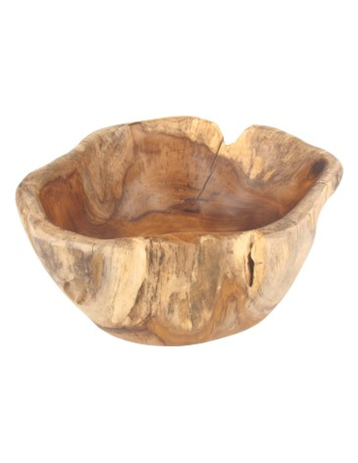 Teak skål, ca 25 x 15 cm