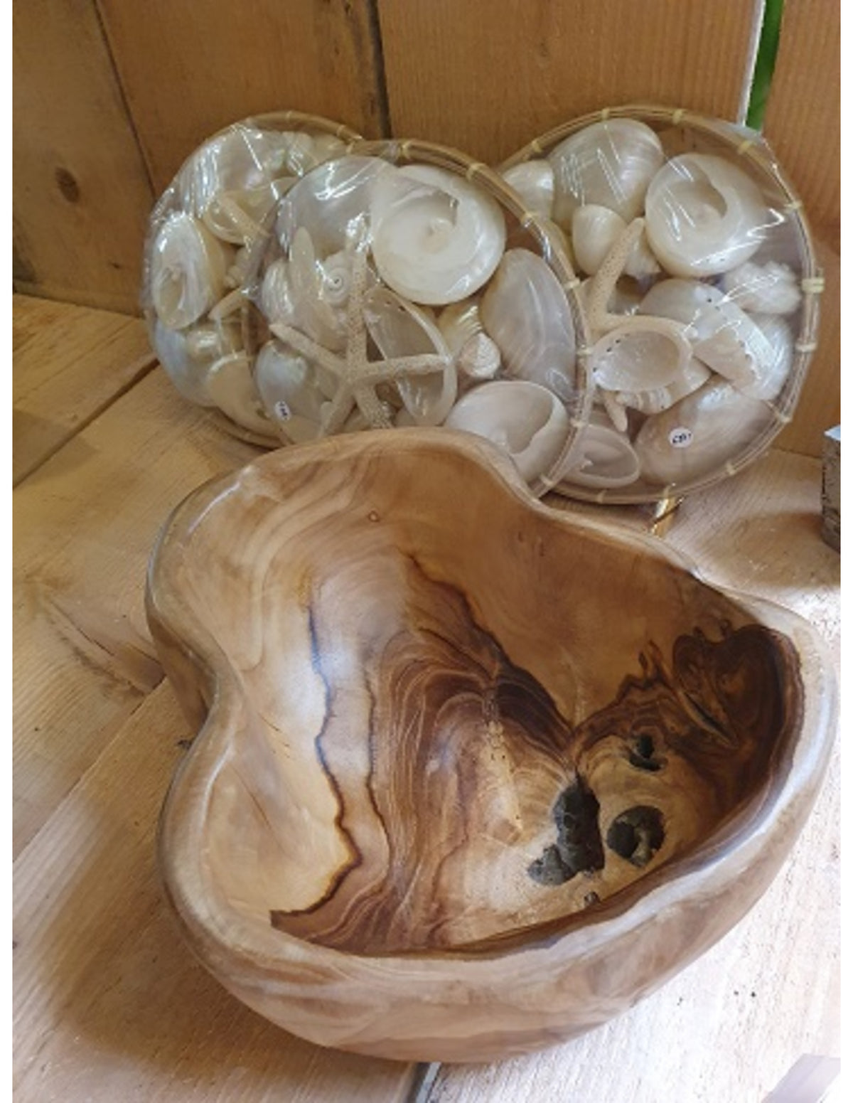 Teak skål, ca 25 x 15 cm