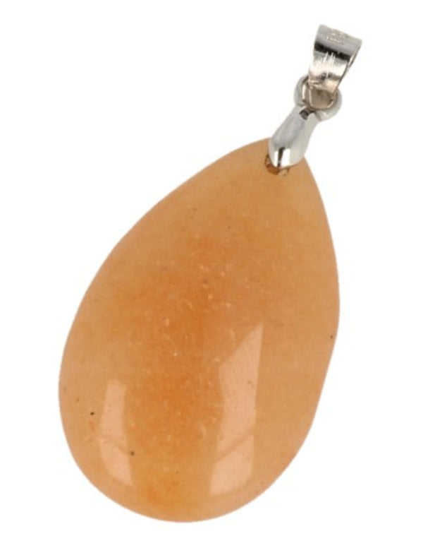 Orange aventurin hänge, droppe, 2,5 cm