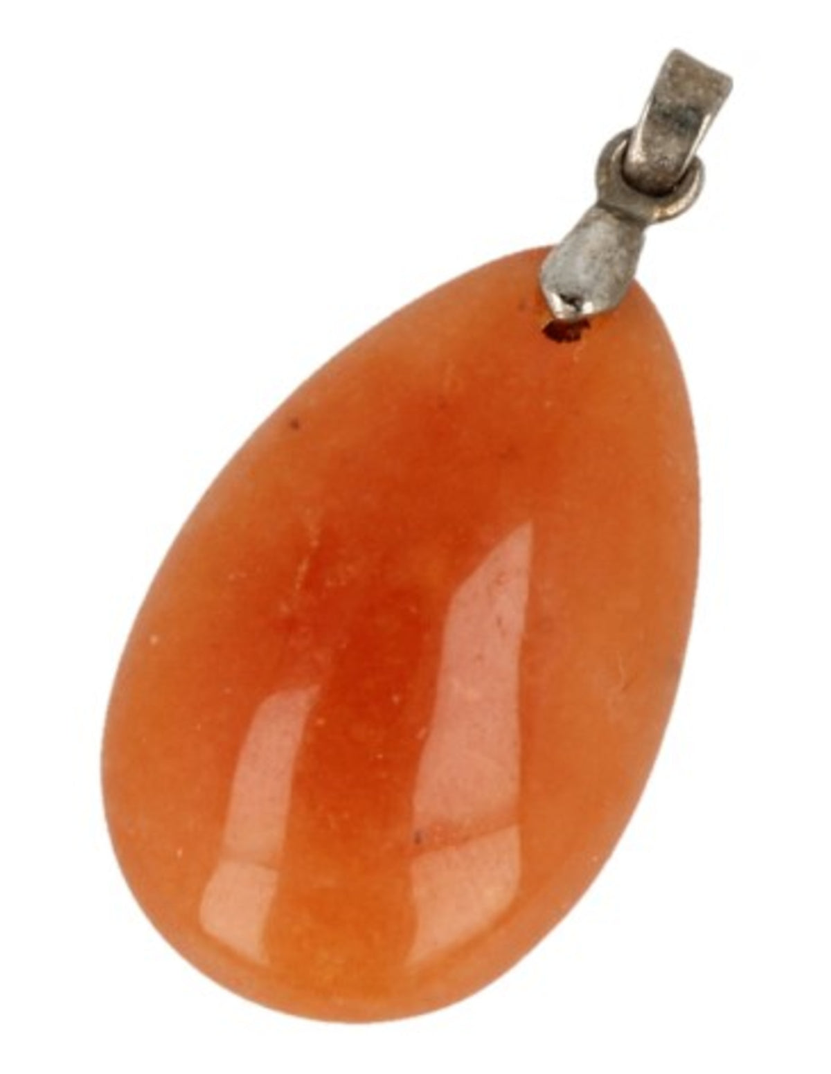 Orange aventurin hänge, droppe, 2,5 cm