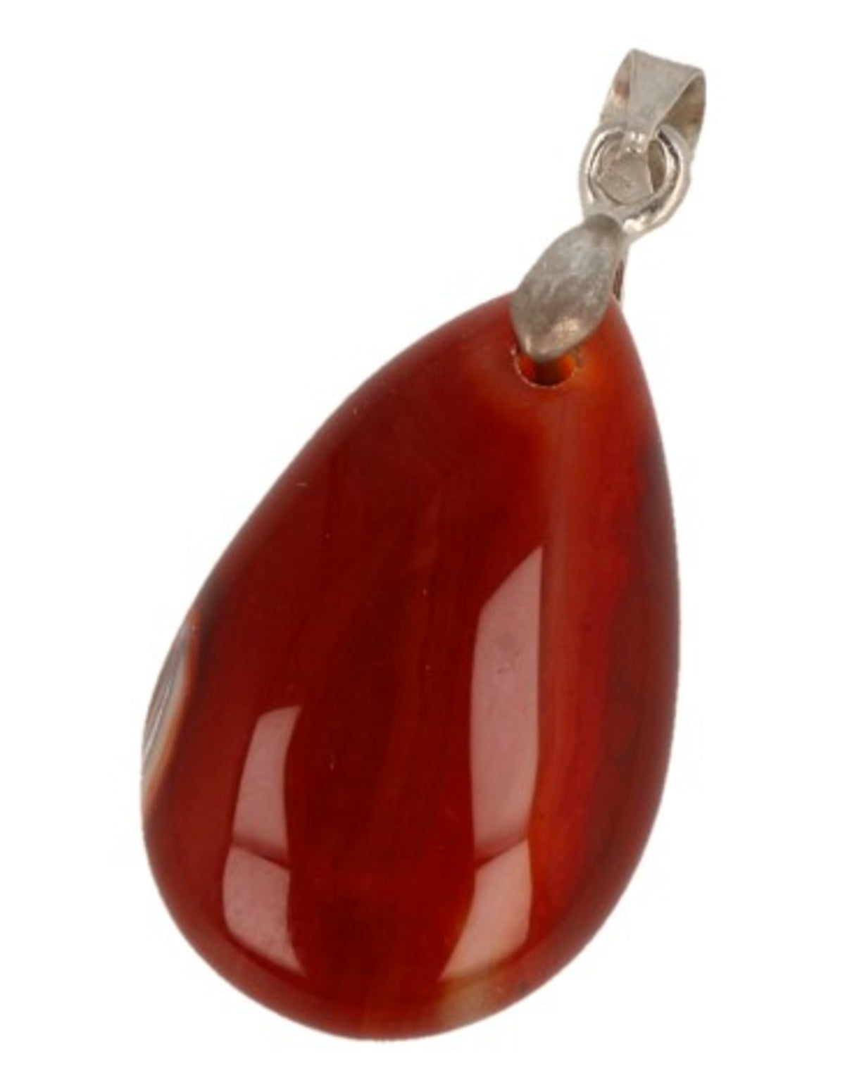 Karneol hänge, droppformat, 2,5 cm