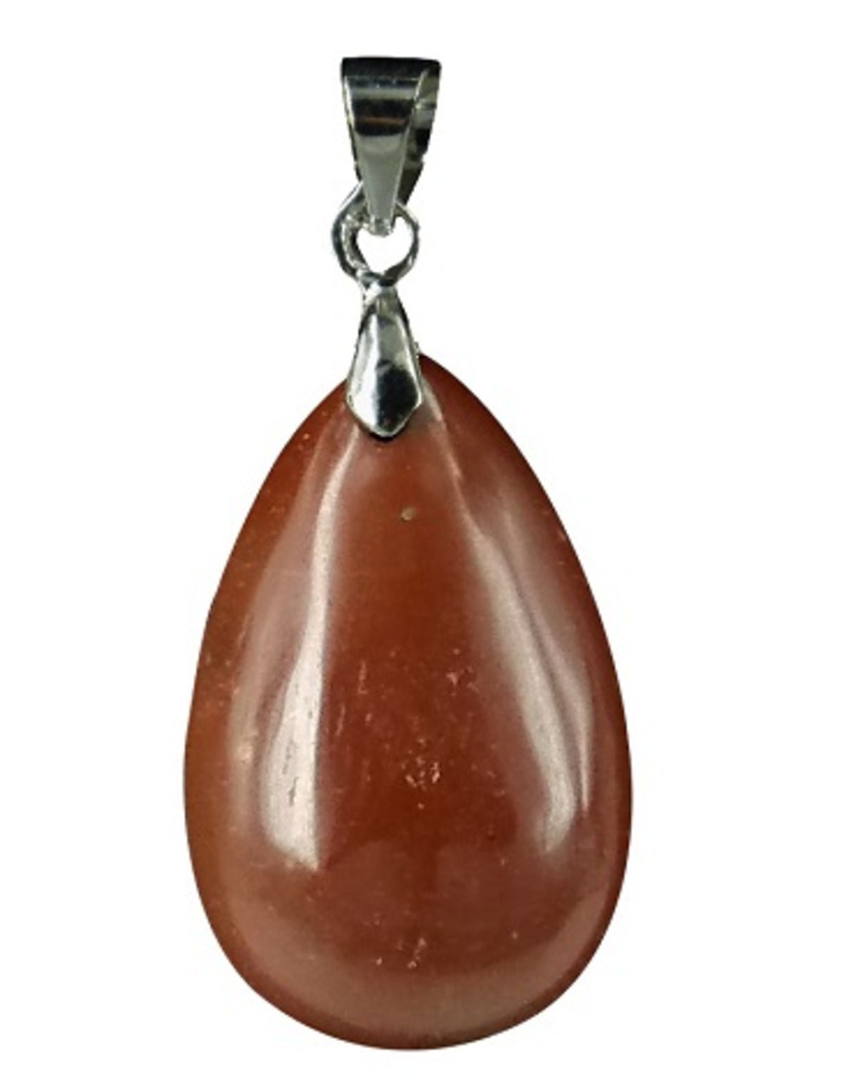 Röd jaspis hänge, droppformad, 2,5 cm