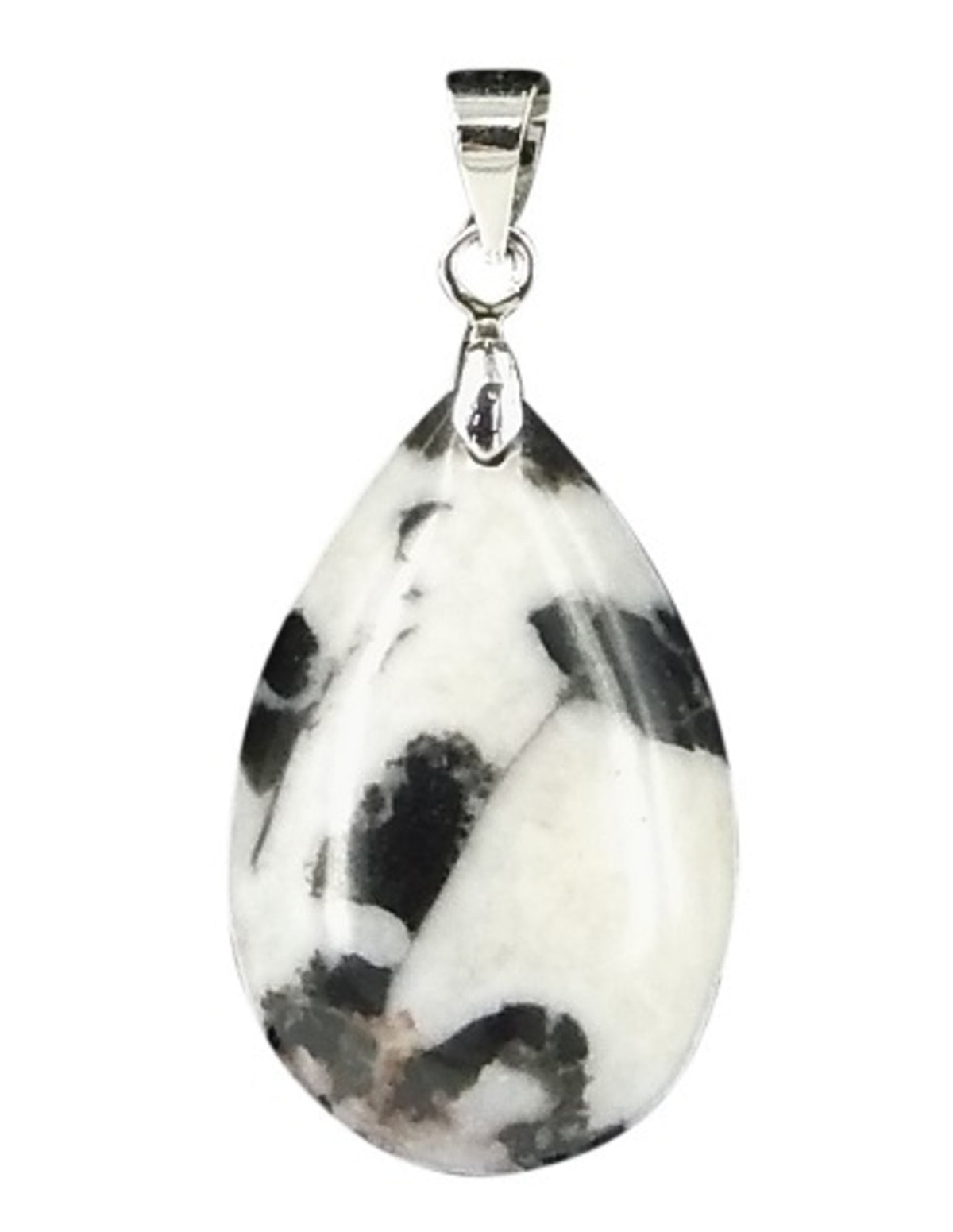 Zebrajaspis hänge, droppformad, 2,5 cm