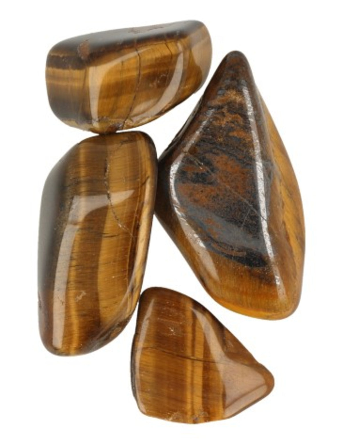 Tigeröga trumlade stenar, från Sydafrika, 250 g, 2 till 4 cm
