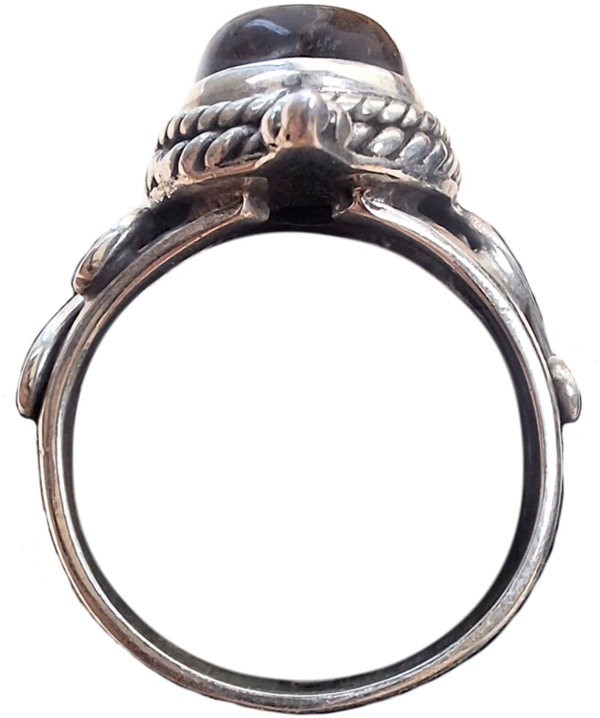 Tigeröga ring i 925 silver, boho, storlek 16, nr 12