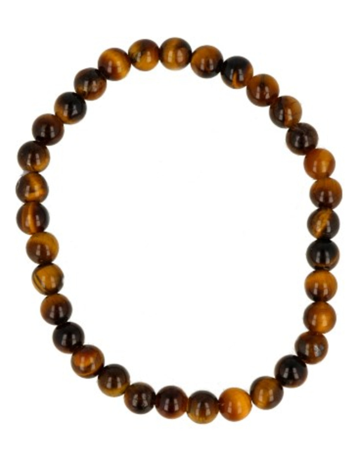 Tigeröga barnarmband med 4 mm pärlor på elastik, 15 cm