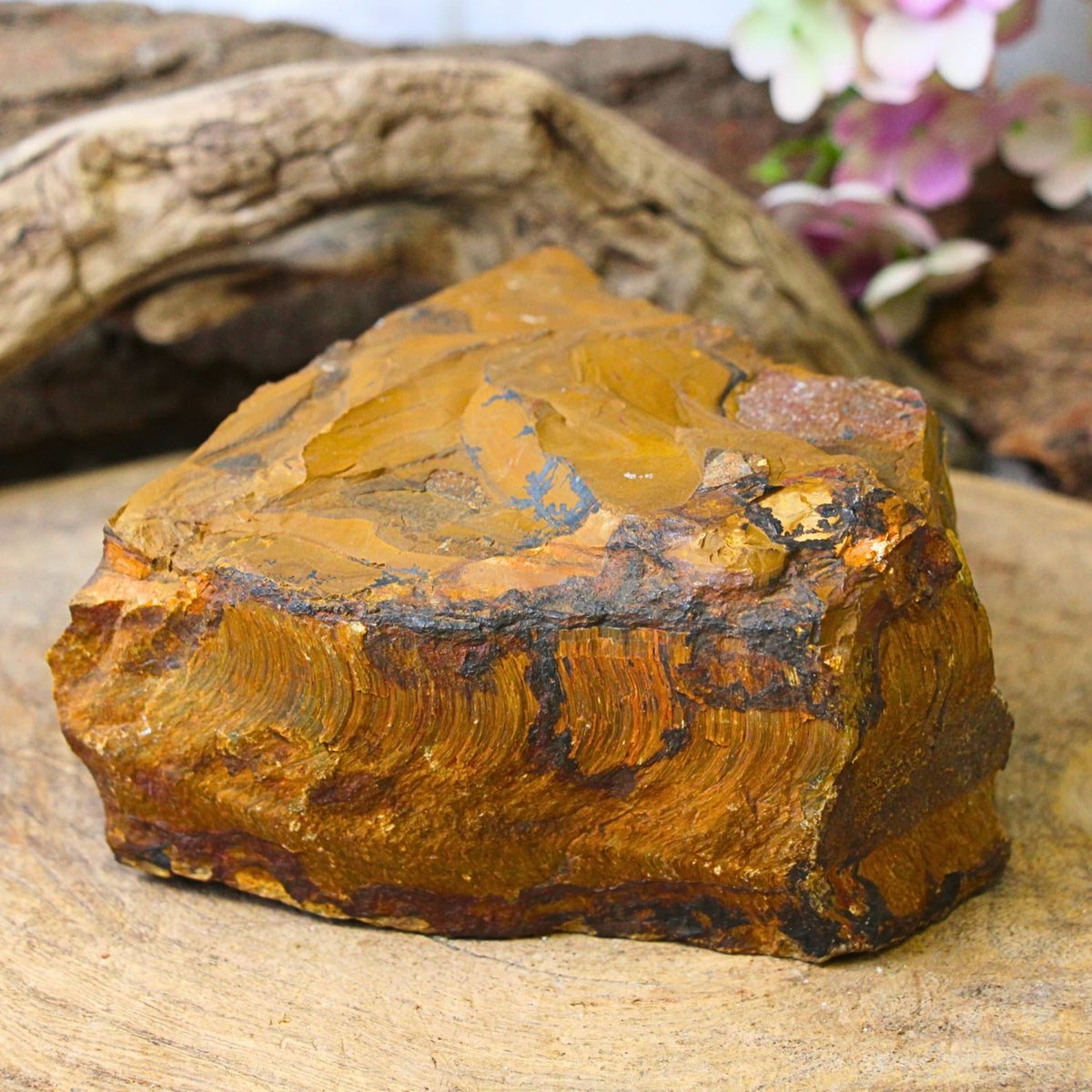 Tigeröga rå kristall, nr 07 (13,4 cm)