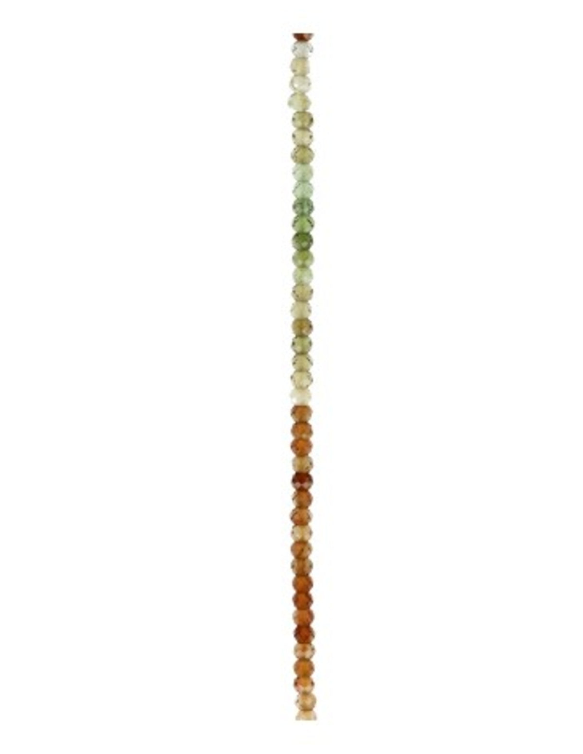 Turmalin halsband i orange och grönt, fasettslipade stenar, 44 cm