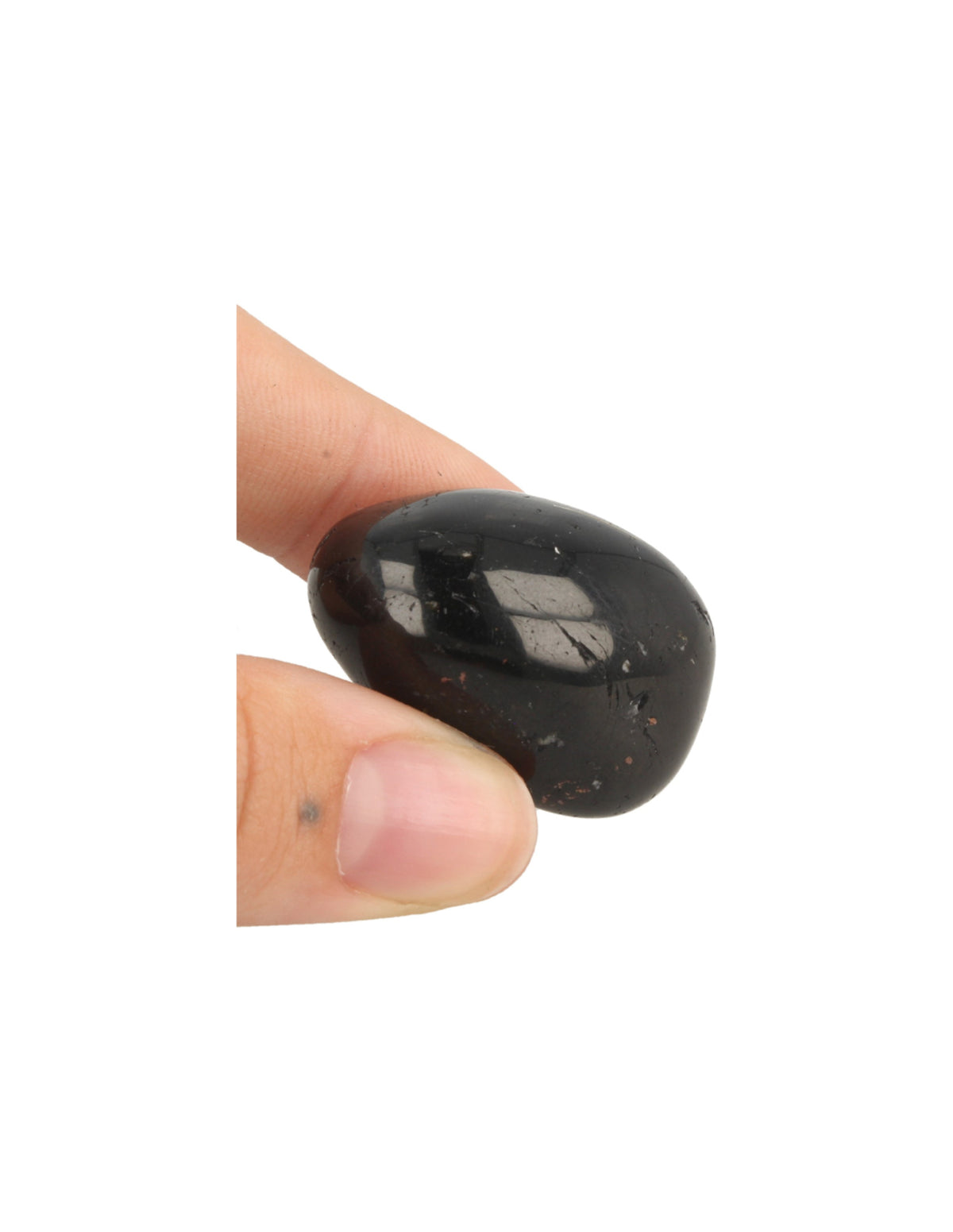 Svart turmalin trumlade stenar, A-kvalitet, 3 stycken, ca 3 cm
