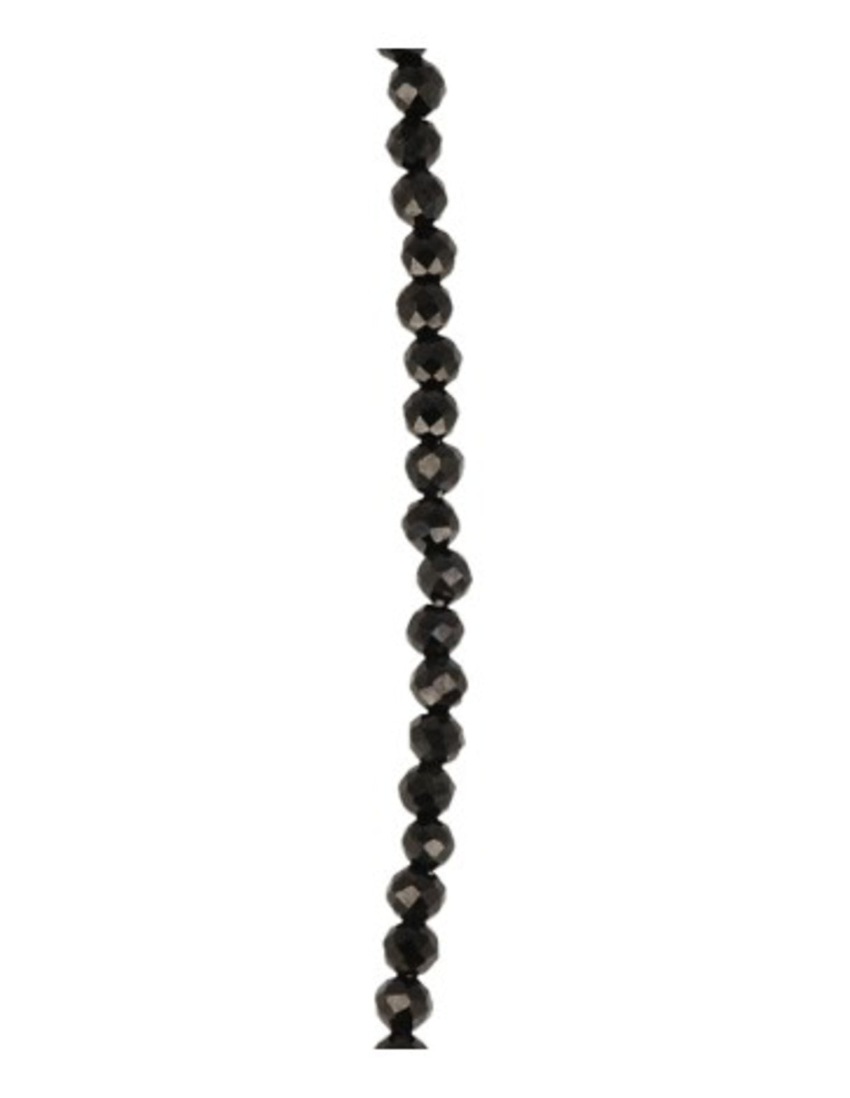 Svart turmalin armband med stålpärlor, justerbart