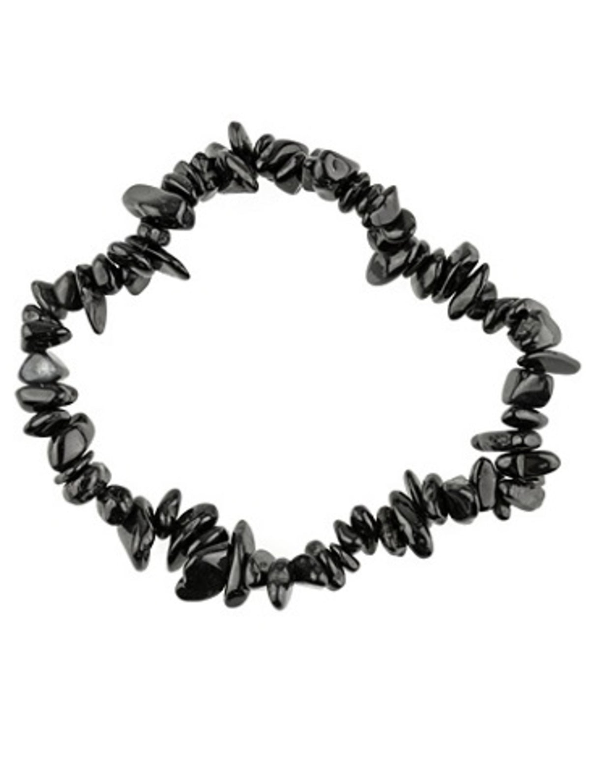 Svart turmalin armband med splitstenar, från Brasilien