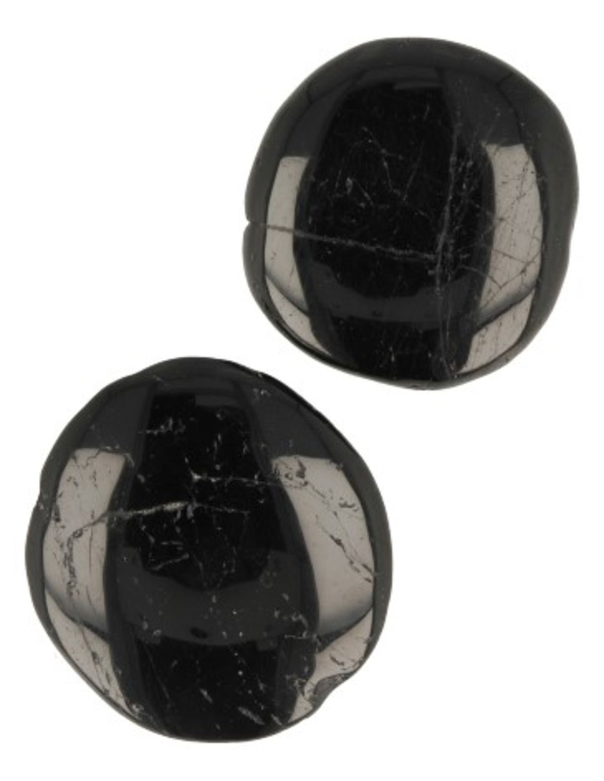 Svart turmalin trumlad sten, fickformat, 3 till 4 cm