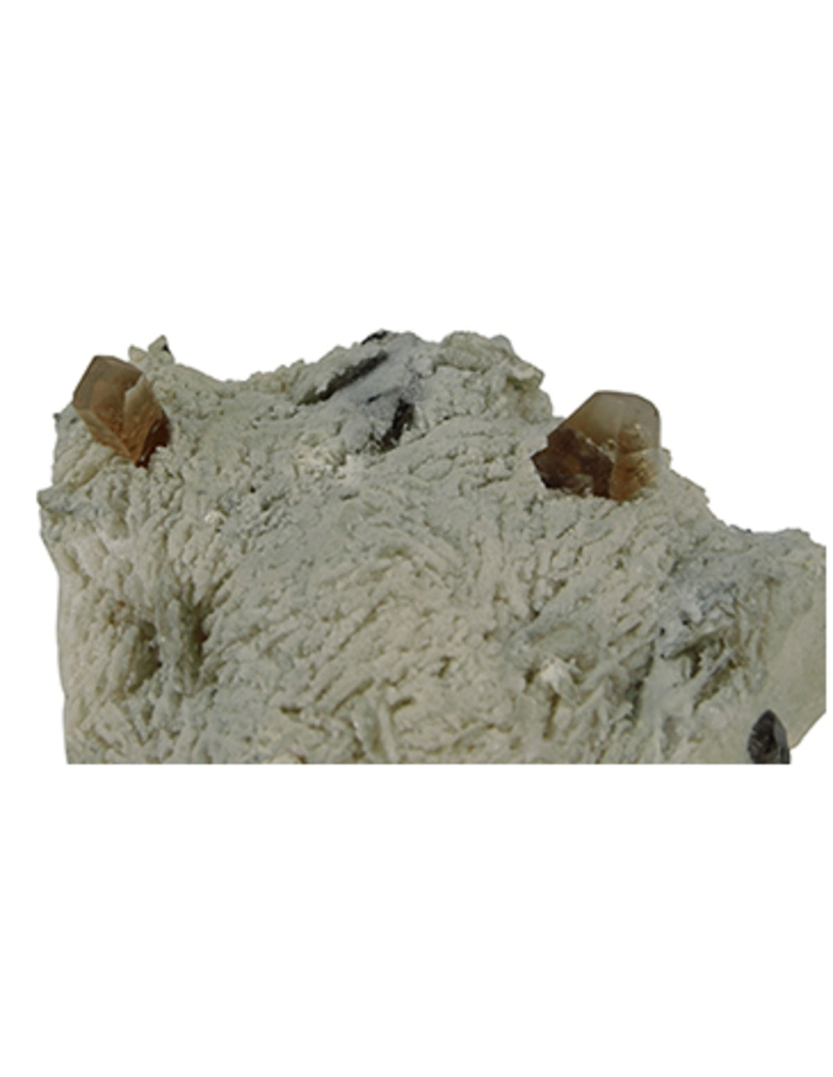 Topas och rökkvarts på baryt och kalcit, 12 cm, nr 259