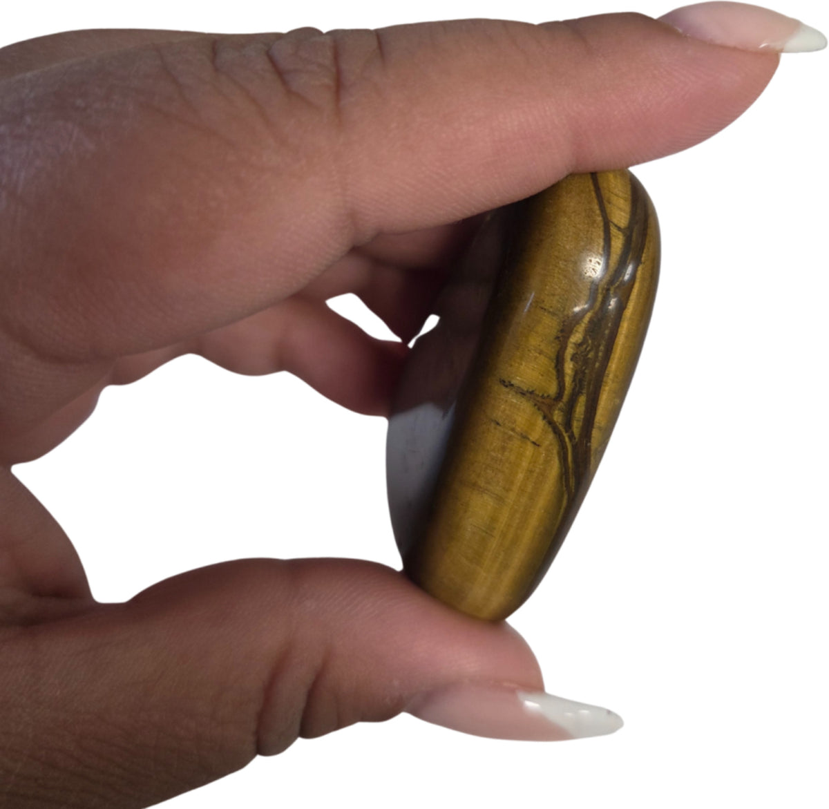 Tigeröga trumlad sten, 5 till 6 cm, Madagaskar