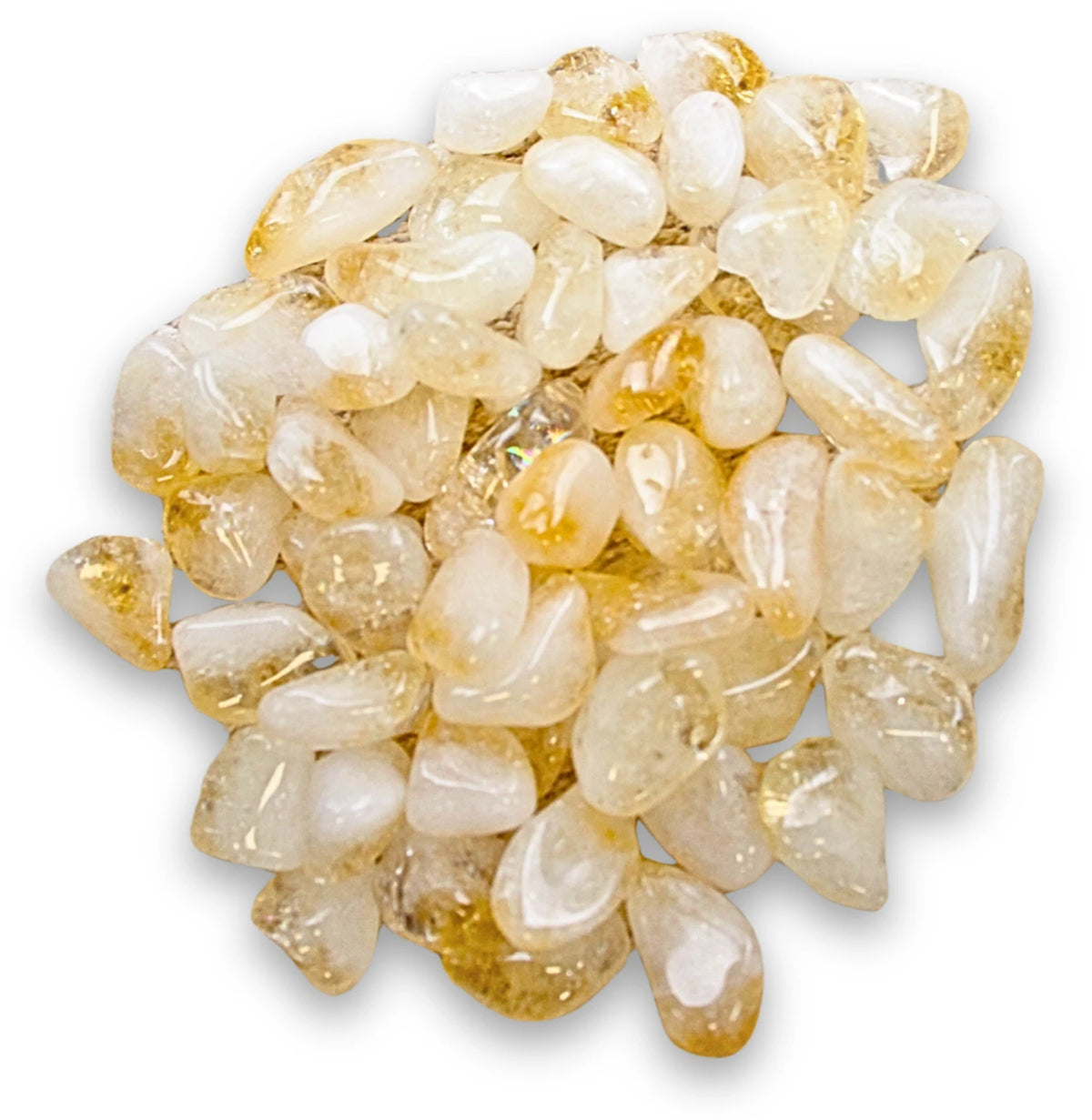 Citrin trumlade stenar, värmebehandlade, AB, 250 g