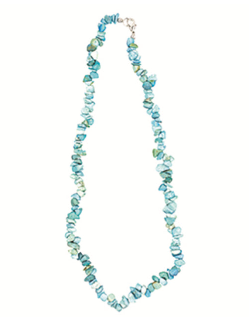 Turkos halsband med splitstenar, 45 cm, från Iran