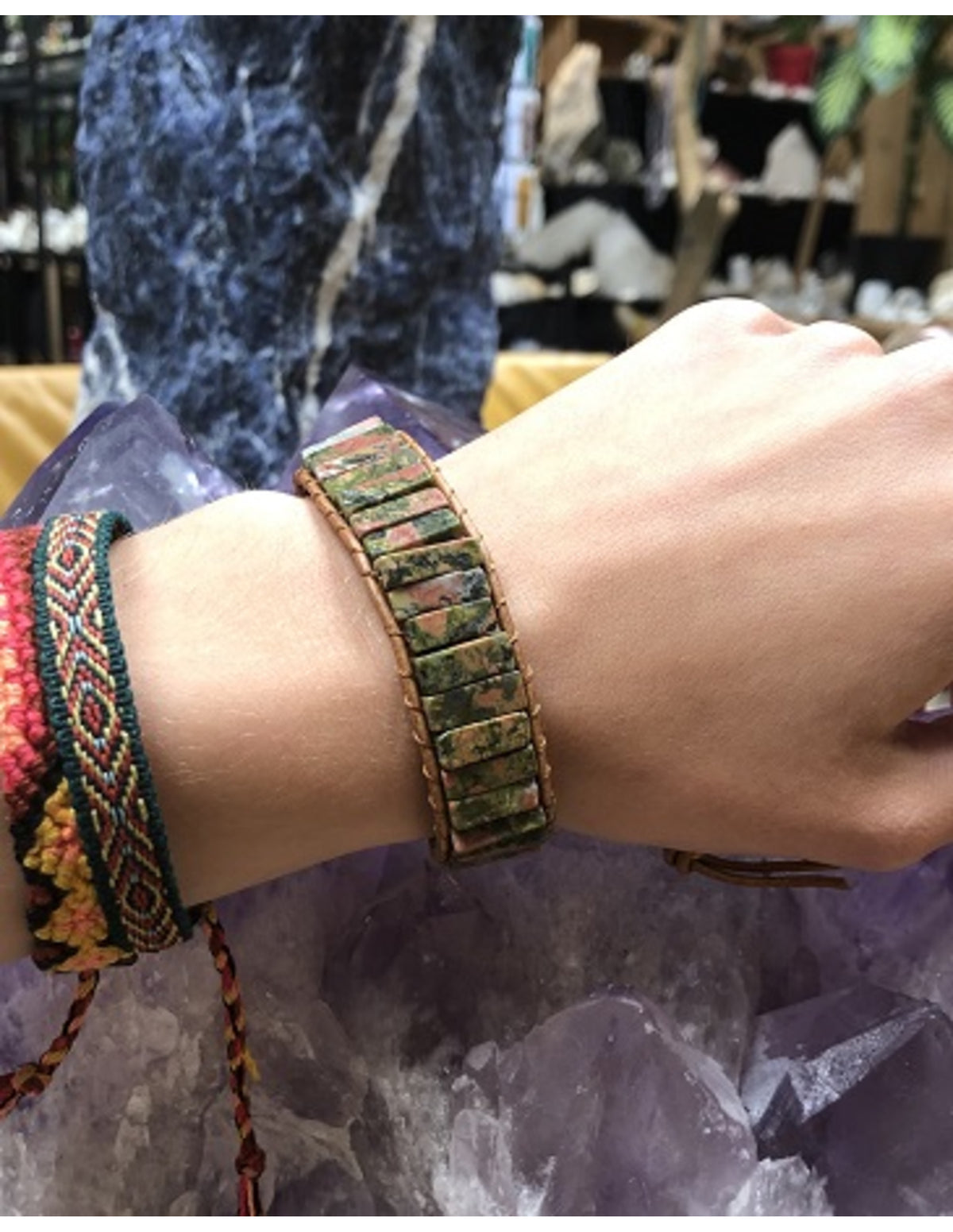 Unakit läderarmband i bohemstil, justerbart 20, 22 och 25 cm