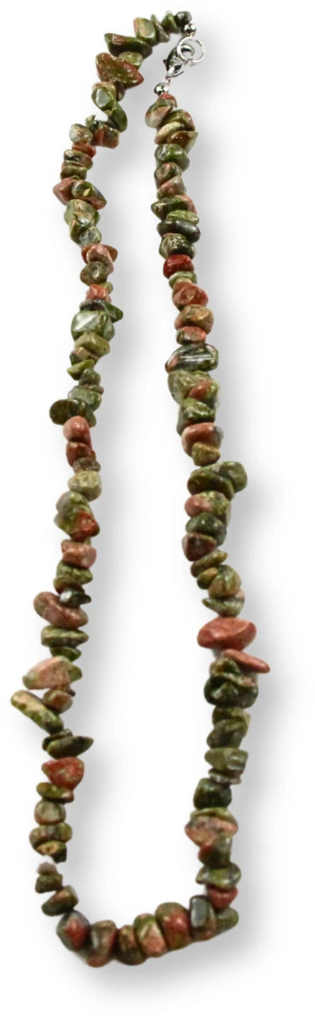 Unakit halsband med splitstenar, 45 cm