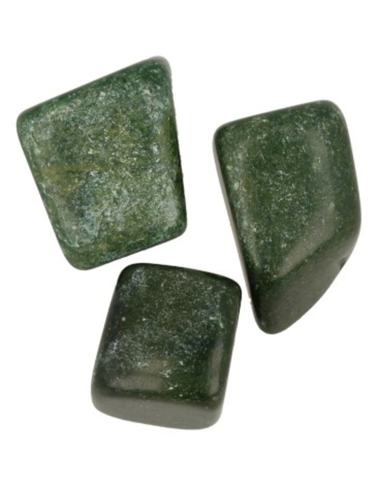 Verdit trumlad sten, grön, 2 till 4 cm, afrikansk jade