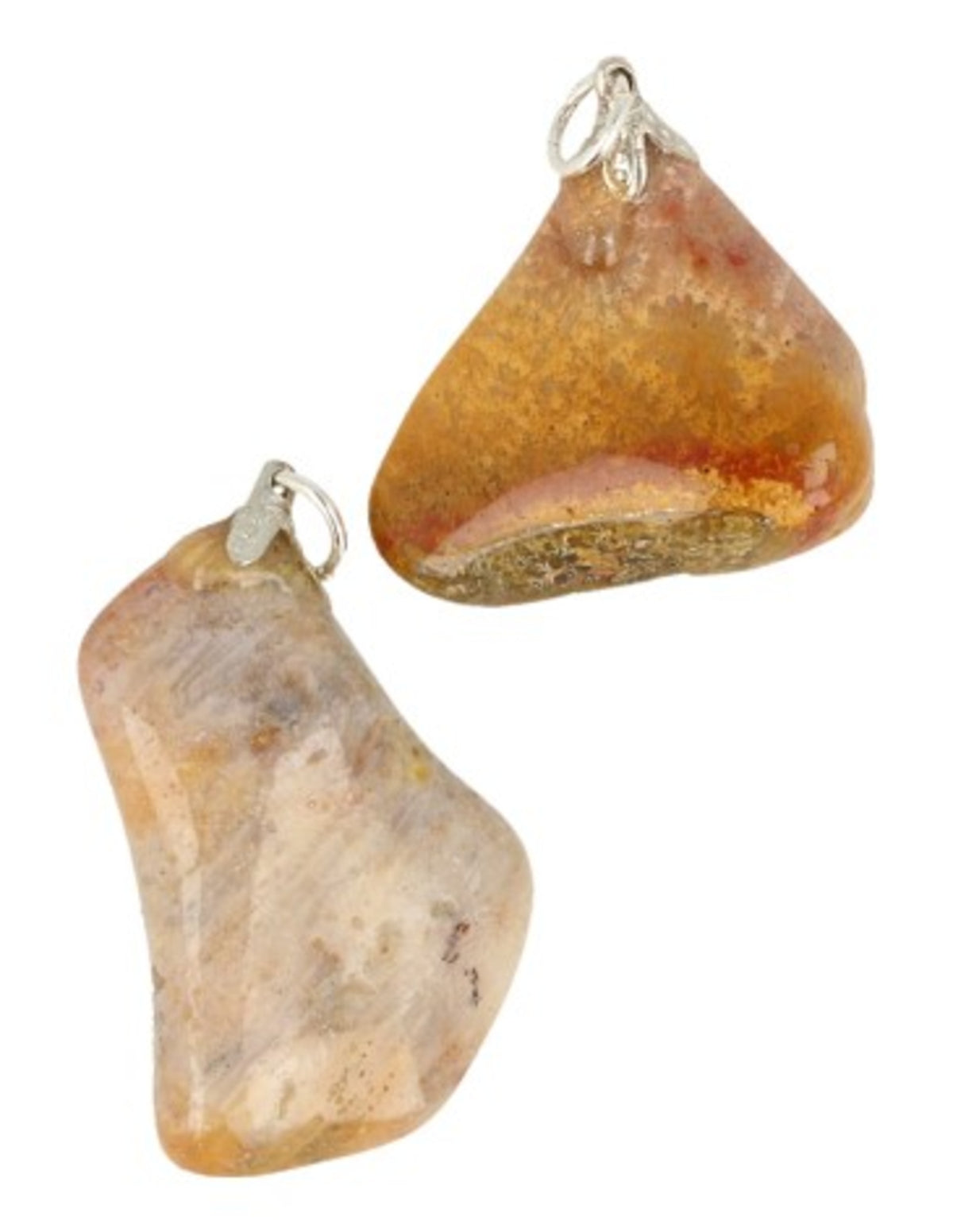 Fossil korall hänge, 3 till 5 cm, rödbrun