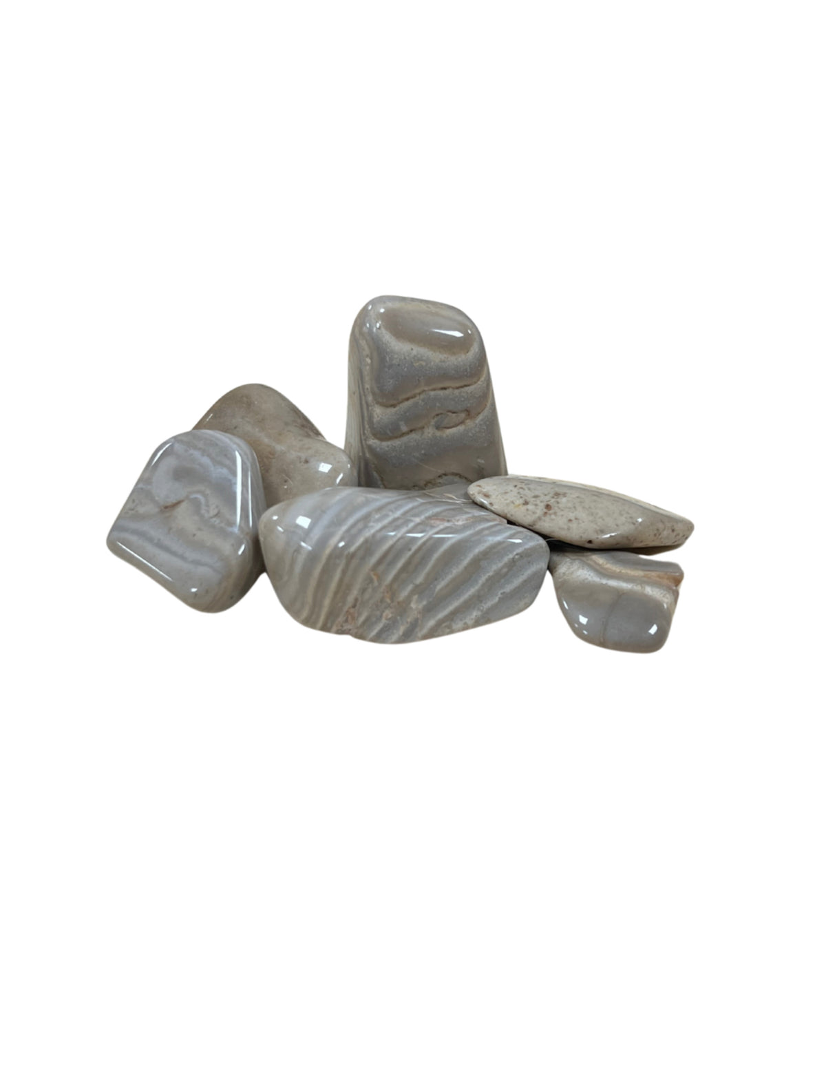 Flinta trumlade stenar, A-kvalitet, 100 g, ca 5 till 6 stenar