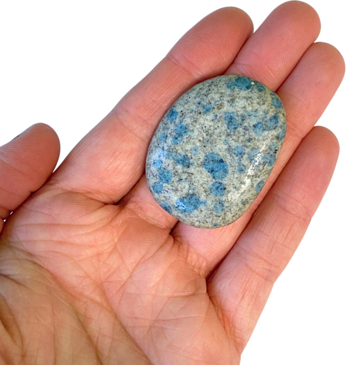 K2 ficksten (azurit i granit), platt, ca 4 cm