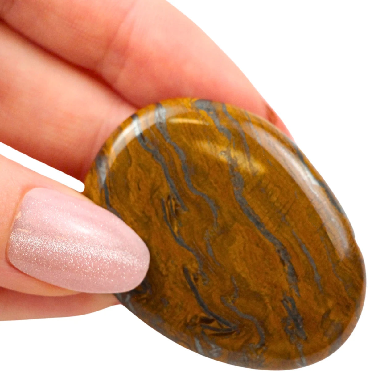 Tigerjärn trumlad sten, fickformat, 2 till 5 cm, Madagaskar