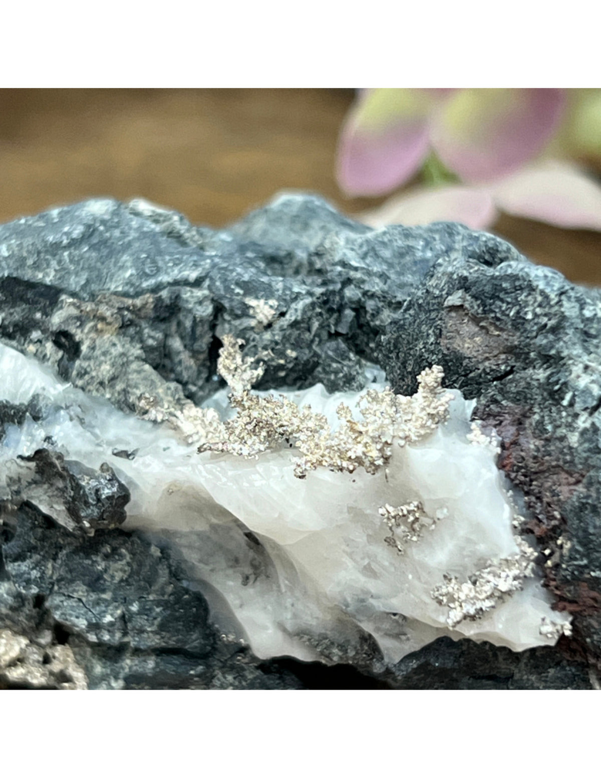 Silver på matrix, rått, nr 03 (7,5 cm, 122 g)