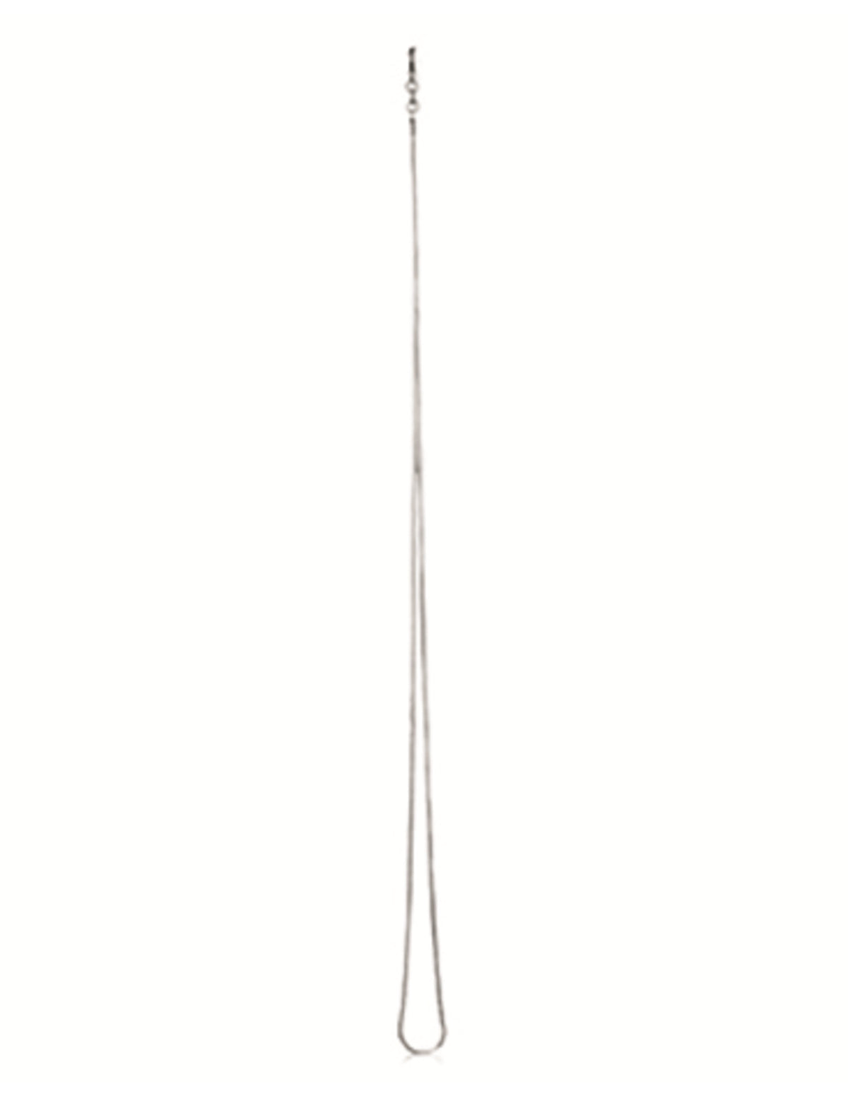 Silver halsband, slät ormlänk, utan hänge, 50 cm
