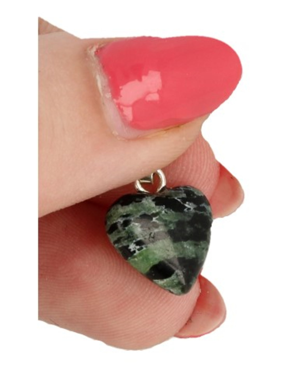 Zoisit hänge, hjärta, 12 x 12 mm