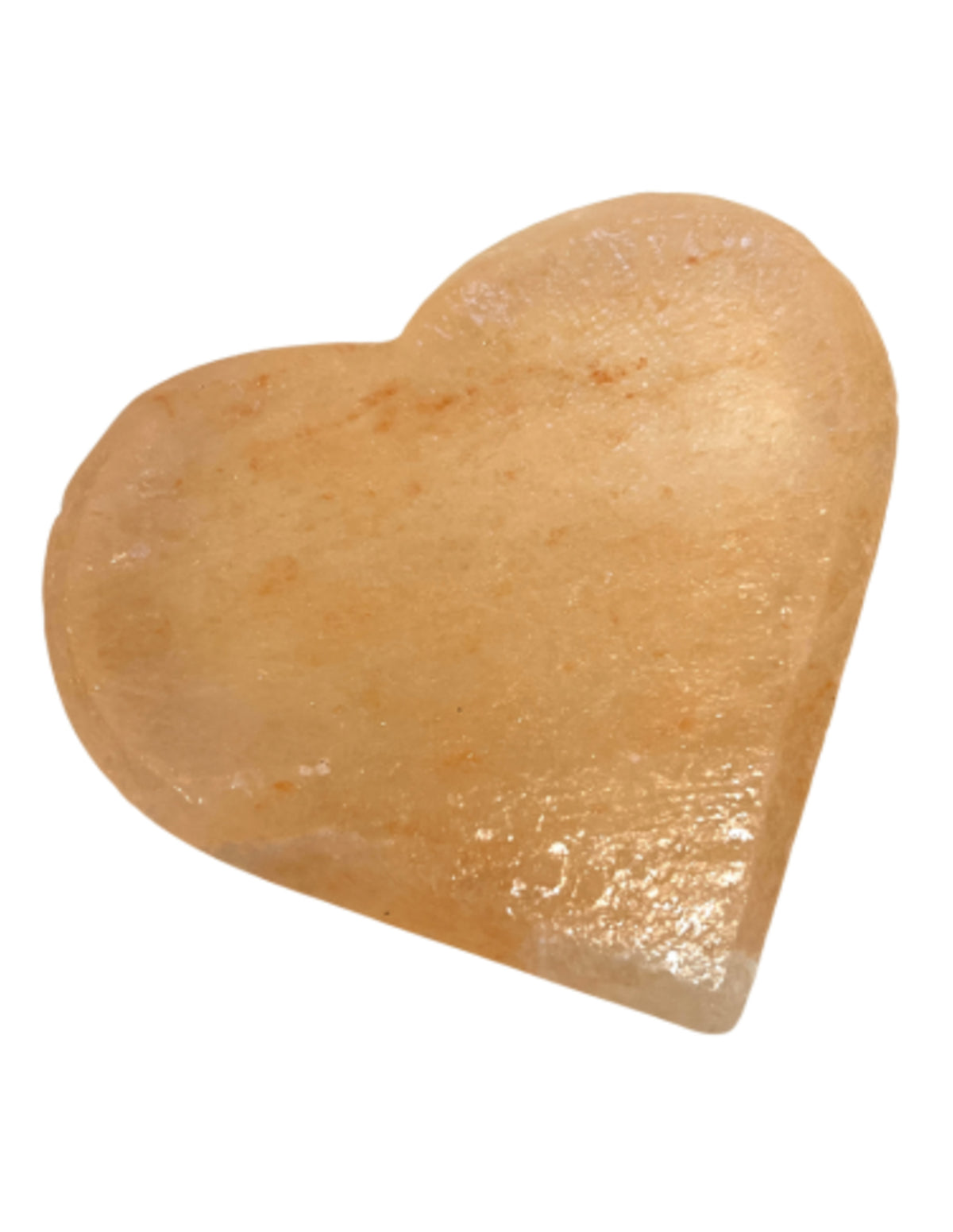 Himalayasalt skrubbhjärta, orange, 11 cm
